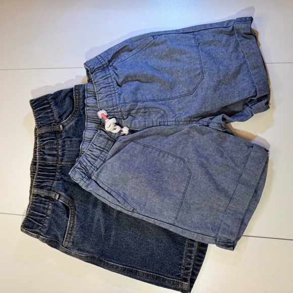 Cat & Jack and Okie Donie Kids Denim Shorts Set - Blue and Dark Blue - Picture 1 of 12
